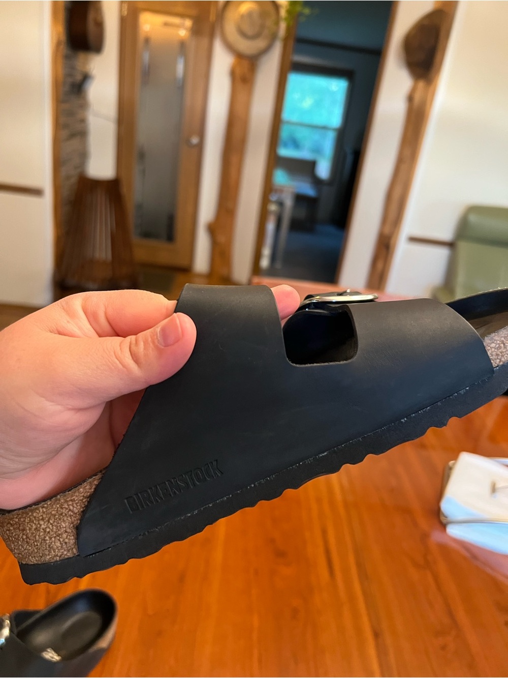 Birkenstock Arizona Big Buckle Oiled Leather Black 39 Regular - Picture 9 of 13